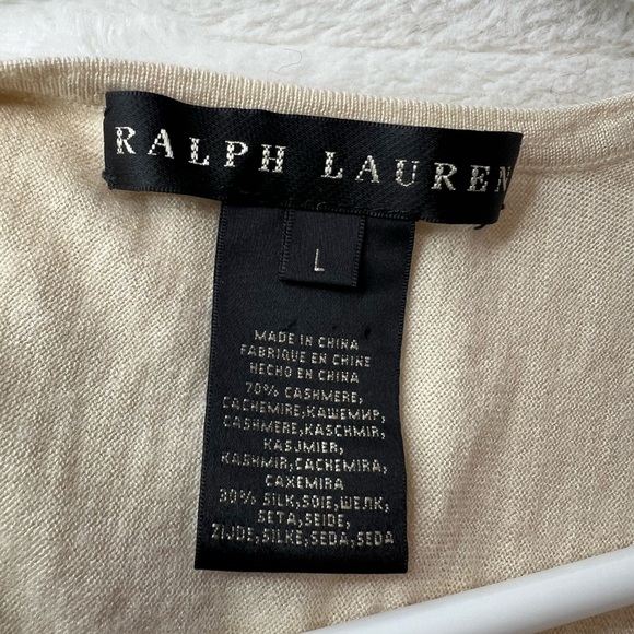 Ralph Lauren Black Label Cream  Cardigan size L - Picture 4 of 8